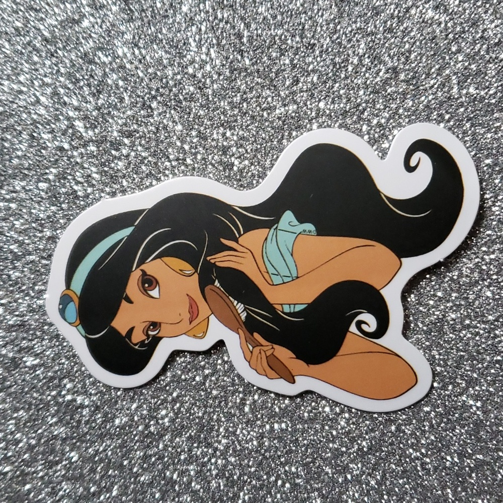 DISNEY Aladdin waterproof sticker Jasmine Brush